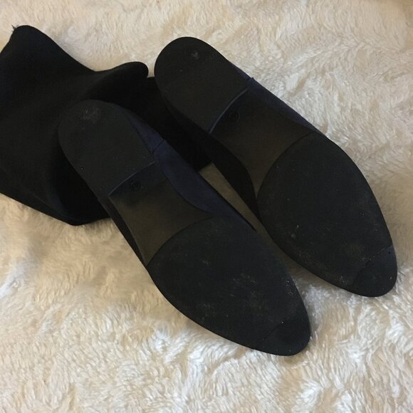 Bos. & Co. Navy Blue Witchy Rally Waterproof Pointy Toe Knee-High Boot - Picture 3 of 16